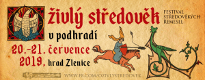 Oživlý středověk v podhradí hradu Zlenice 1