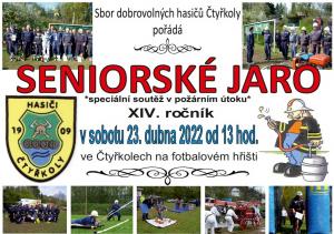 SDH Čtyřkoly pořádá 23.4. už XIV. ročník soutěže Seniorské jaro 1