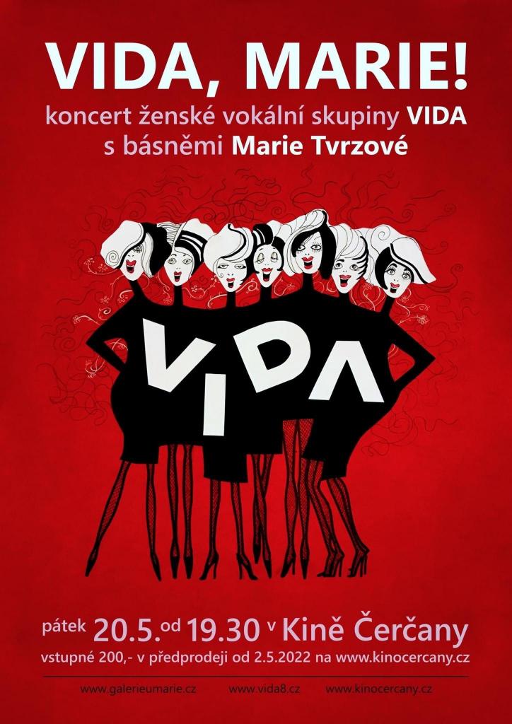 Koncert ženské vokální skupiny VIDA s básněmi Marie Tvrzové 20.5. 1