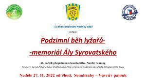 Podzimní běh lyžařů v Senohrabech 27.11. 1