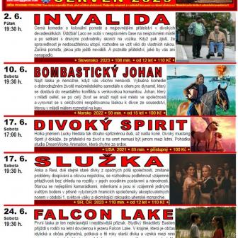 Program kina v Čerčanech na červen 2