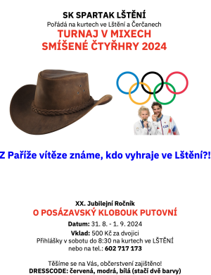 Tenisový turnaj v mixech ve Lštění 31.8.-1.9. 1