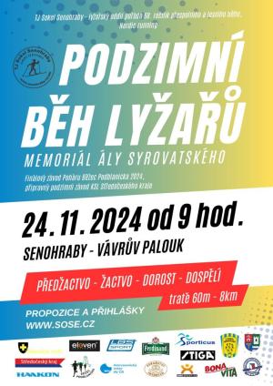 Podzimní běh lyžařů v Senohrabech 24.11. 1